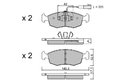 Комплект тормозных колодок (AISIN: BPFI-1007)